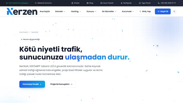 NerWall homepage screenshot